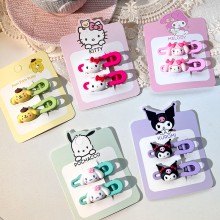 Sanrio Melody kitty Cinnamoroll Kuromi anime hairpins(2pcs a set)