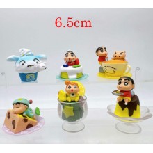 Crayon Shin-chan ice cream anime figures set(6pcs a set)(OPP bag)