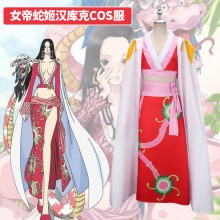 One Piece Boa Hancock cosplay cheongsam dress full set