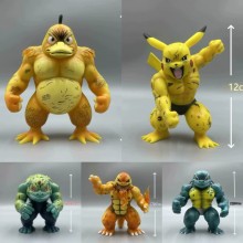 Muscle Pokemon Pikachu Squirtle Charmander Psyduck Bulbasaur anime figure