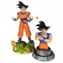 Dragon Ball Son Goku and bust anime figures a set