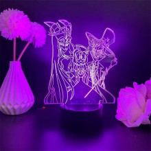 Hazbin Hotel anime 3D 7 Color Lamp Touch Lampe Nightlight+USB