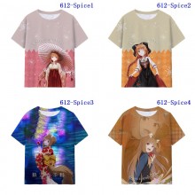 Spice and Wolf anime micro fiber t-shirt t shirts