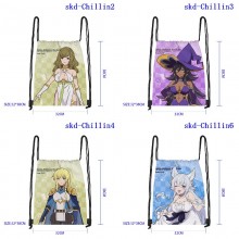 Chillin' in Another World with Level 2 Super Cheat Powers drawstring backpack bags