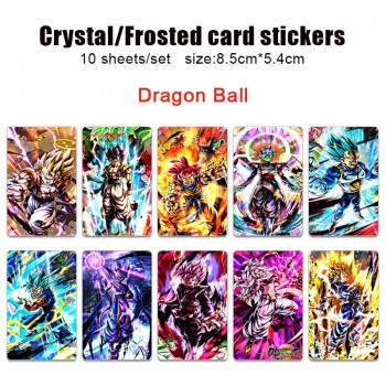 Dragon Ball anime crystal frosted card skin stickers(10pcs a set)