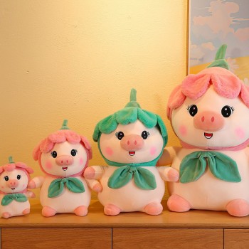 Cute flower pig anime plush doll 23cm/35cm/45cm