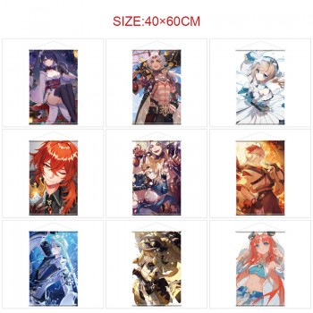 Genshin Impact game wall scroll wallscrolls