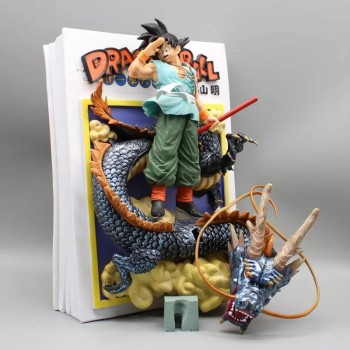 Dragon Ball Z Goodbye Son Goku Shenron Comic Title Page Platform anime figures set