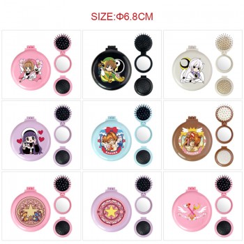 Card Captor Sakura anime folding portable comb mirrorrs