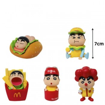 Crayon Shin-chan Hamburg anime figures set(5pcs a set)(OPP bag)