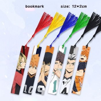 Haikyuu anime two-sided metal bookmarks