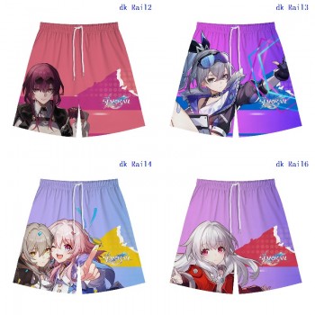 Honkai Star Rail game beach shorts pants