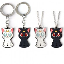 Sailor Moon anime alloy key chain/necklace