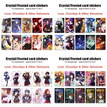 Chuunibyou Demo Koi ga shitai anime crystal frosted card skin stickers(10pcs a set)