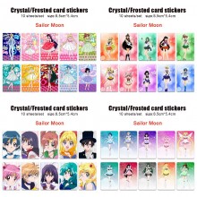 Sailor Moon anime crystal frosted card skin sticke...