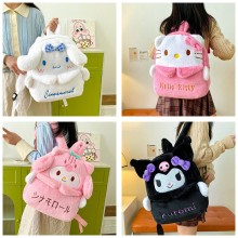 Sanrio Melody kitty Cinnamoroll Kuromi anime plush backpack bag