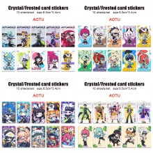 AOTU anime crystal frosted card skin stickers(10pc...