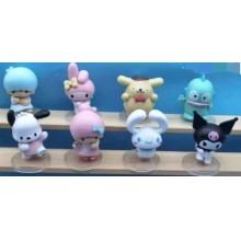 Melody Cinnamoroll Kuromi Pochacco Little twin star figures set(8pcs a set)(OPP bag)