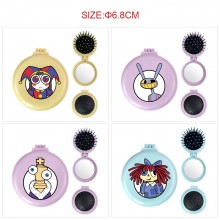 The Amazing Digital Circus anime folding portable comb mirrorrs