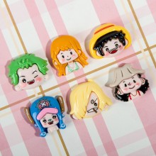 One Piece DIY cream gum resin figure dolls set(50pcs a set)