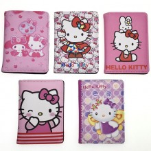 Hello Kitty anime Passport Cover Card Case Credit Card Holder Wallet