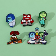 Inside Out alloy brooch pins