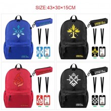 Honkai Star Rail game nylon backpack bag pencil cards case set(3pcs a set)