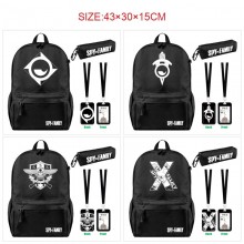 SPY x FAMILY anime nylon backpack bag pencil cards case set(3pcs a set)