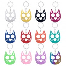 The cat mask alloy key chain