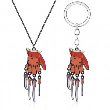 Halloween Friday the 13th Freddy Krueger hand key chain necklace