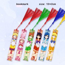 Sailor Moon anime two-sided metal bookmarks