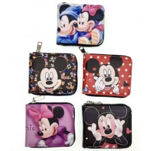 Mickey Minnie Mouse anime zipper wallet purse