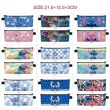 Stitch anime PU zipper pen case pencil bag