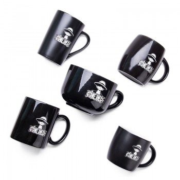 One Piece anime ceramic cup+spoon+lid set