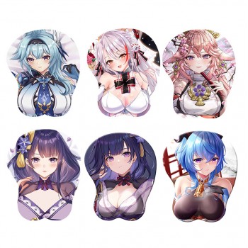 Genshin Impact game sexy 3D silicon mouse pad