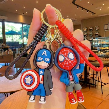 Super Hero Iron Spider-man Hulk Captain figure doll key chains