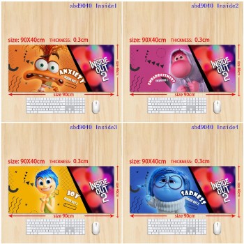 Inside Out 2 anime big mouse pad mat 90/80/70/60/30cm