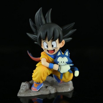 Dragon Ball Childhood Son Goku Puar anime figures set 15cm