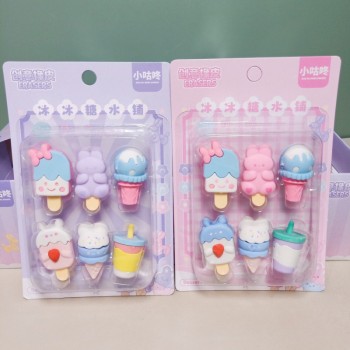 Cute Ice Cream erasers set(price for 12sets)