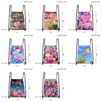 Kirby anime drawstring backpack bags