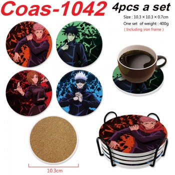 Jujutsu Kaisen anime coasters coffee cup mats pads(4pcs a set)