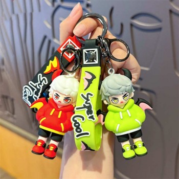 Super cool boy anime figure doll key chains