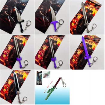 Berserk anime alloy weapon knife sword key chains