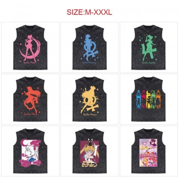 Sailor Moon anime 250g cotton direct injection sleeveless vest t-shirts