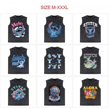 Stitch anime 250g cotton direct injection sleeveless vest t-shirts