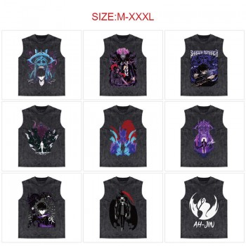 Solo Leveling anime 250g cotton direct injection sleeveless vest t-shirts