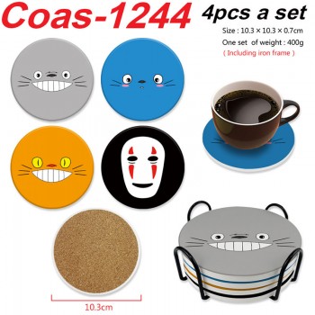 Totoro anime coasters coffee cup mats pads(4pcs a set)