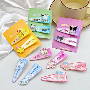 Sanrio Melody kitty Cinnamoroll Kuromi anime acrylic hairpins bobby pins