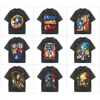 Sonic the Hedgehog anime 250g direct injection cotton t-shirts