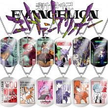 EVA anime alloy dog tag necklaces